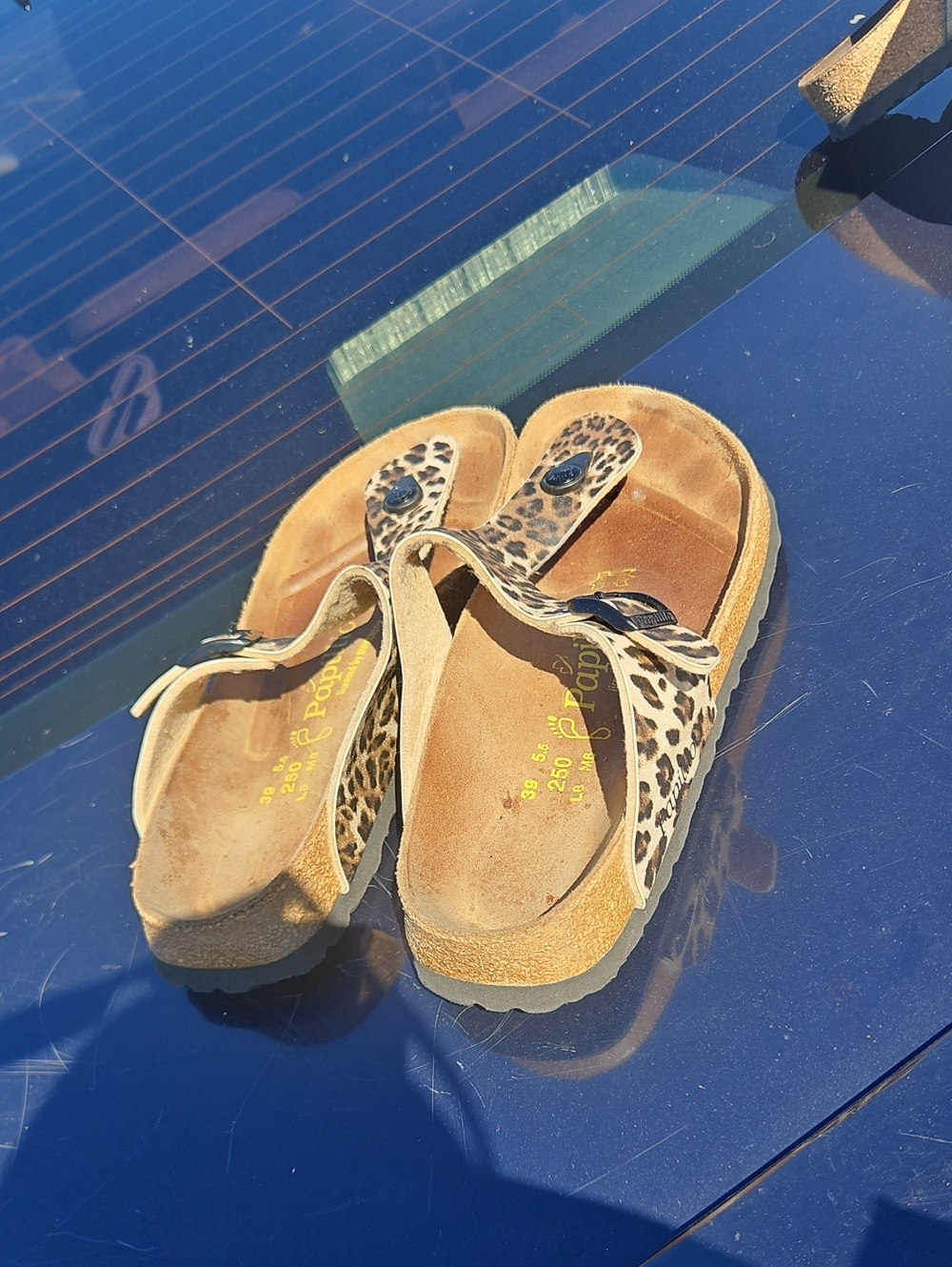 Papillio Leopard Print Kids Sandals in Brown & Tan